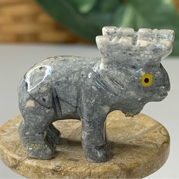 Miniature MOOSE Stone Carving Mini Figurine Steatite Soapstone Carved Animal Elk - Picture 5 of 12